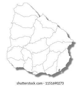 Uruguay country map icon