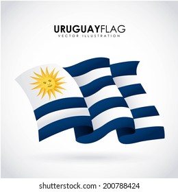 Uruguay design over white background, vector illustration