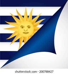 Uruguay design over white background, vector illustration