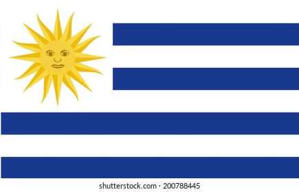 Uruguay design over white background, vector illustration