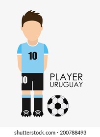 Uruguay design over white background, vector illustration