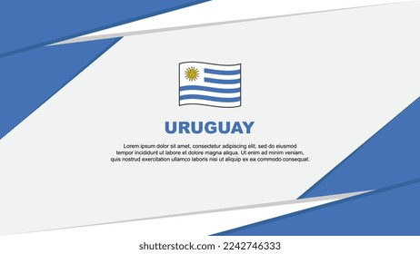 Uruguay Flag Abstrakte Hintergrunddesign-Vorlage. Uruguay Independence Day Banner Cartoon Vektorgrafik. Uruguay