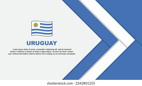 Uruguay Flag Abstract Background Design Template. Uruguay Independence Day Banner Cartoon Vector Illustration. Uruguay Cartoon