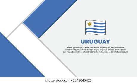Uruguay Flag Abstrakte Hintergrunddesign-Vorlage. Uruguay Independence Day Banner Cartoon Vektorgrafik. Uruguay-Illustration