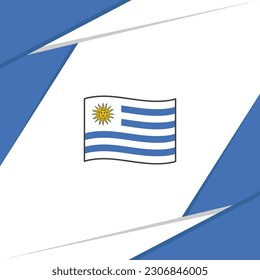 Uruguay Flag Abstract Background Design Template. Uruguay Independence Day Banner Social Media Post. Uruguay