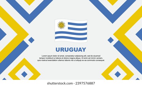 Uruguay Flag Abstrakte Hintergrunddesign-Vorlage. Uruguay Unabhängigkeitstag Banner-Bildschirmhintergrund Vektorgrafik. Uruguay-Vorlage