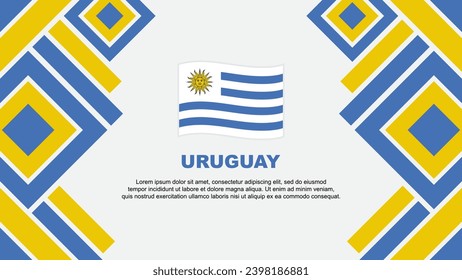 Uruguay Flag Abstrakte Hintergrunddesign-Vorlage. Uruguay Unabhängigkeitstag Banner-Bildschirmhintergrund Vektorgrafik. Uruguay
