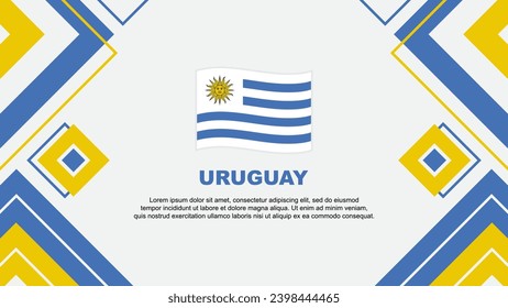 Uruguay Flag Abstract Background Design Template. Uruguay Independence Day Banner Wallpaper Vector Illustration. Uruguay Background
