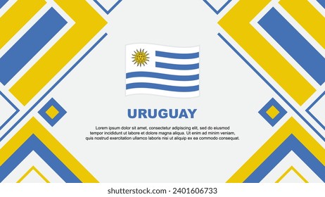 Uruguay Flag Abstract Background Design Template. Uruguay Independence Day Banner Wallpaper Vector Illustration. Uruguay Flag