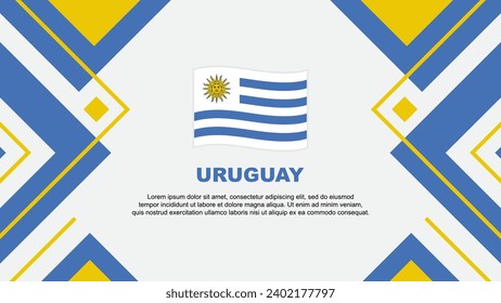 Uruguay Flag Abstract Background Design Template. Uruguay Independence Day Banner Wallpaper Vector Illustration. Uruguay Illustration