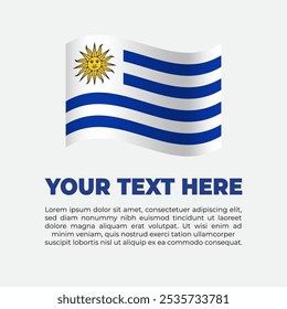 Plantilla de fondo del Anuncio de la bandera de Uruguay