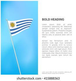 Uruguay flag Brochure - Vector Flyer Cover Page Design
