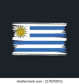 Uruguay Flag Brush. National Flag