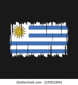 Uruguay Flag Brush. National Flag