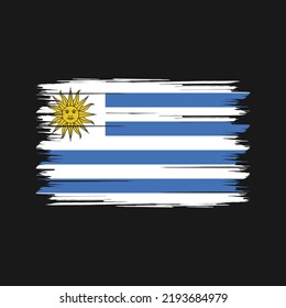 Uruguay Flag Brush. National Flag