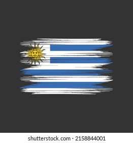Uruguay Flag-Vektorgrafik mit Markenzeichen