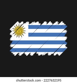 Uruguay Flag Brush Vector Illustration