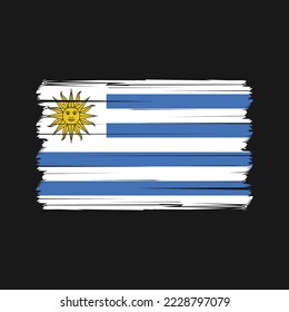 Uruguay Flag Brush Vector Illustration