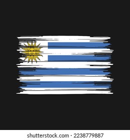 Uruguay Flag Brush Vector Illustration