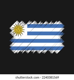Uruguay Flag Brush Vector Illustration