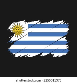 Uruguay Flag Brush Vector Illustration