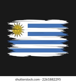 Uruguay Flag-Vektorgrafik mit Markenzeichen