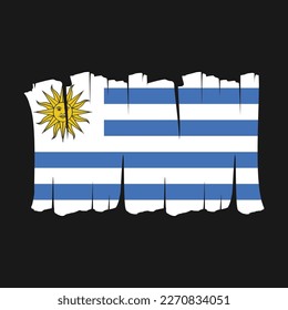 Uruguay Flag-Vektorgrafik mit Markenzeichen