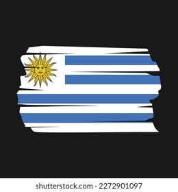 Uruguay Flag Brush Vector Illustration