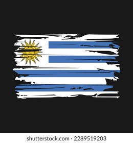 Uruguay Flag-Vektorgrafik mit Markenzeichen