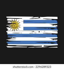 Uruguay Flag-Vektorgrafik mit Markenzeichen