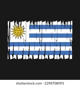 Uruguay Flag-Vektorgrafik mit Markenzeichen