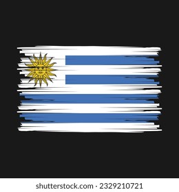 Uruguay Flag-Vektorgrafik mit Markenzeichen