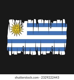 Uruguay Flag Brush Vector Illustration