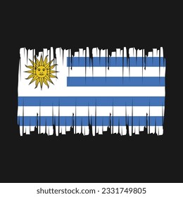 Uruguay Flag Brush Vector Illustration