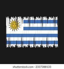 Uruguay Flag Brush Vector Illustration