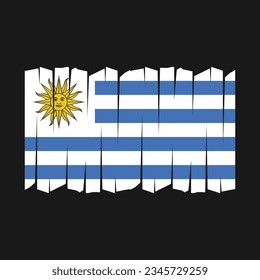 Uruguay Flag-Vektorgrafik mit Markenzeichen