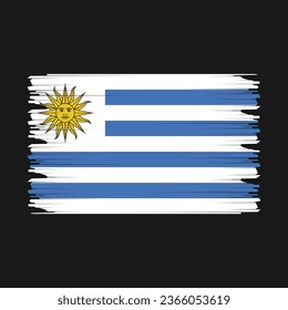 Uruguay Flag Brush Vector Illustration