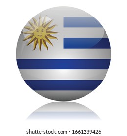 Ilustración vectorial del icono de la bandera uruguaya