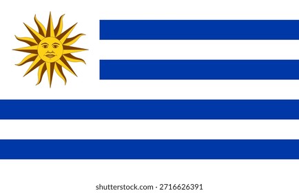 Uruguay-Flagge Symbol in hoher Qualität in Uruguay-Land verwendet
