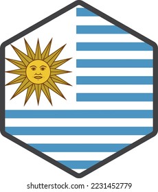 diseño vectorial de la bandera uruguay