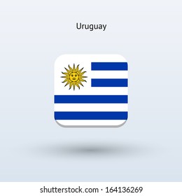 Uruguay flag icon. Vector illustration.