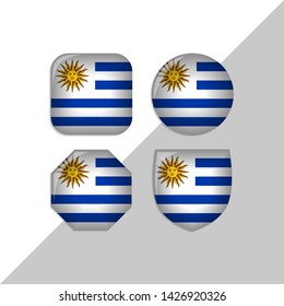 uruguay flag icons theme. vector