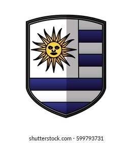 uruguay flag isolated icon vector illustration design