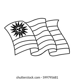 uruguay flag isolated icon vector illustration design