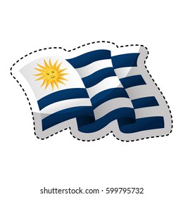 uruguay flag isolated icon vector illustration design