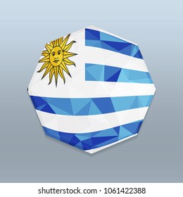Uruguay Flag with Octagone design vector 