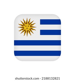 Uruguay Flagge, offizielle Farben. Vektorgrafik.