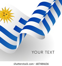 Uruguay flag. Patriotic design. Vector illustration.