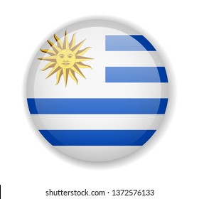 Uruguay Flag Round Bright Icon Vector Stock Vector (Royalty Free ...