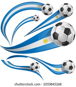 uruguay flag set with soccer ball